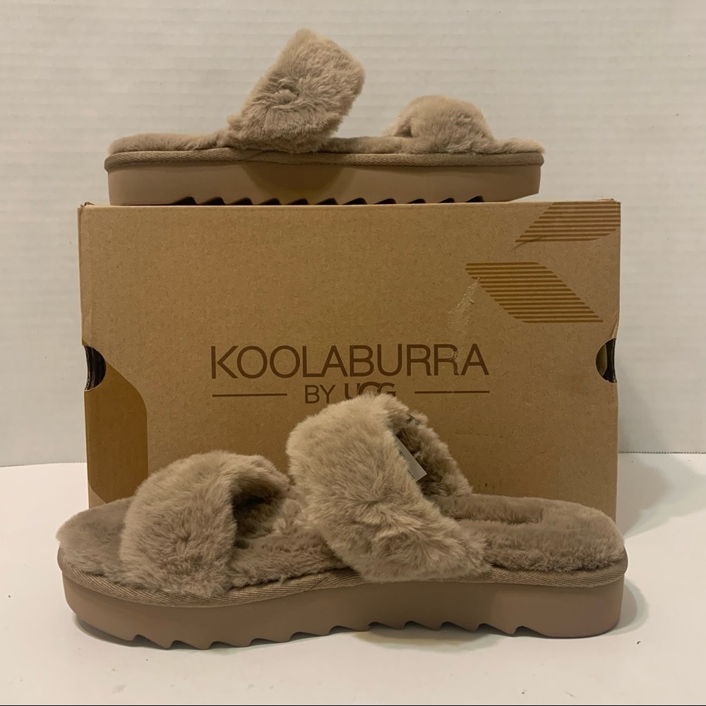 KOOLABURRA BY UGG Size 7 FURR-AH SLIDE SANDALS SLIPPERS 1110213